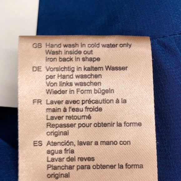 Scotch & Soda Blouse Womens S Blue Viscose Twist Front Mock Neck Long Sleeve - Picture 15 of 16